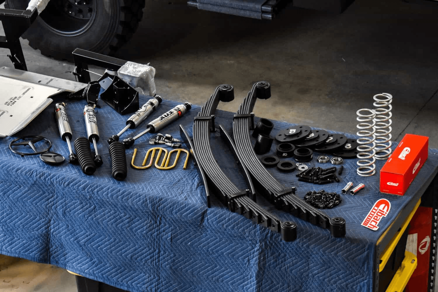 Lifted Sprinter van with upgraded suspension