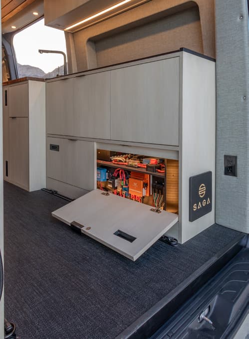 48V lithium power system installed in a fifth wheel