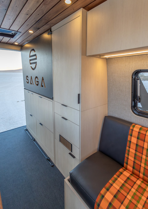 SAGA Van murphy bed and cabinets